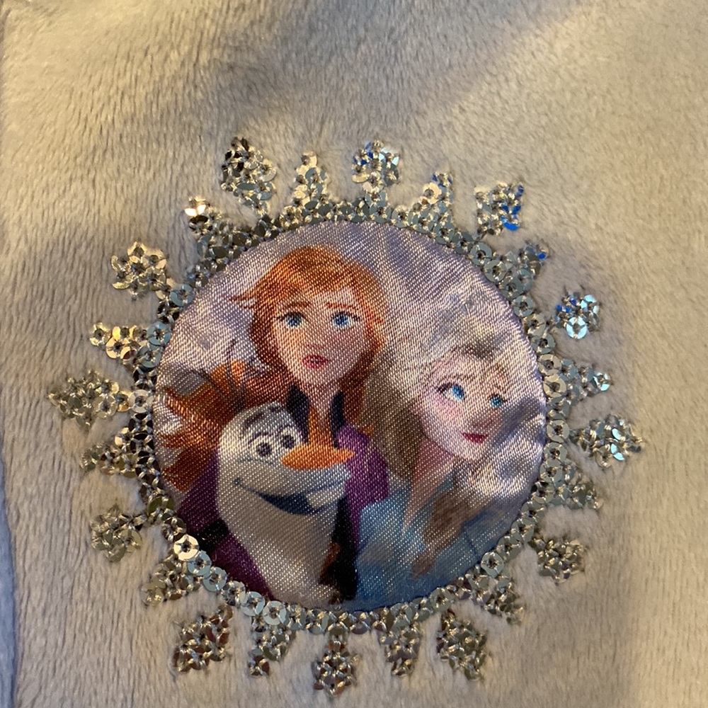 Disney Frozen II Toddler jacket sz 2T. Super soft, pale blue perfect condition - Picture 6 of 8